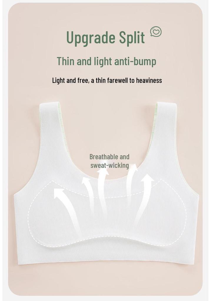 Seamless Camisole Bra for Girls - Wide Strap, Anti-Nipple, Perfect for Puberty