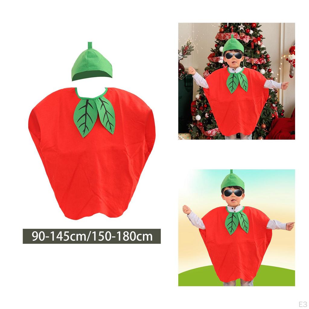 Fruit Costume Gift Fancy Dress with Hat for Halloween Festival Stage Performance