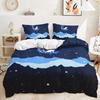 Quilt Cover Star Moon Pillowcase Bedroom Bedding Digital Printing Three-Piece Set