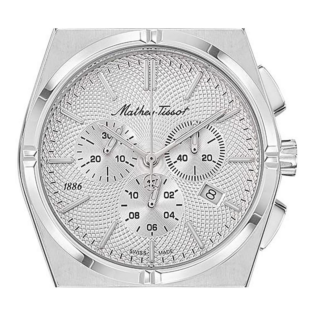 Mathey-Tissot Zeus Chrono Stainless Steel Silver Dial Quartz H118CHAS Men's Watch