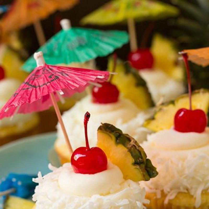Hawaiian Party Decorations Umbrella Flamingo Food Fruit Toothpick Cactus Drink Swizzle Sticks Summer Tropical Wedding Party Deco