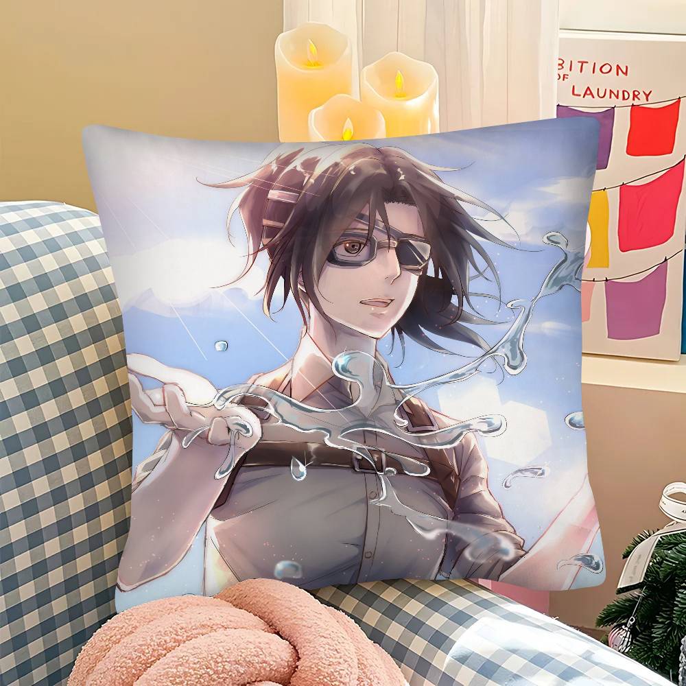 A-Attack On Titan H-Hange Zoe Anime Pillow Case Fashion Square Pillowcase Bedroom Sofa Room Ins Decoration Leisure Cushion Cover