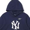 Nike X MLB Mikina Spolupráce New York Yankees Logo Tisk Přes hlavu Dlouhý rukáv Dětské mikiny Modrá 3Z3B7SBHG-NYY