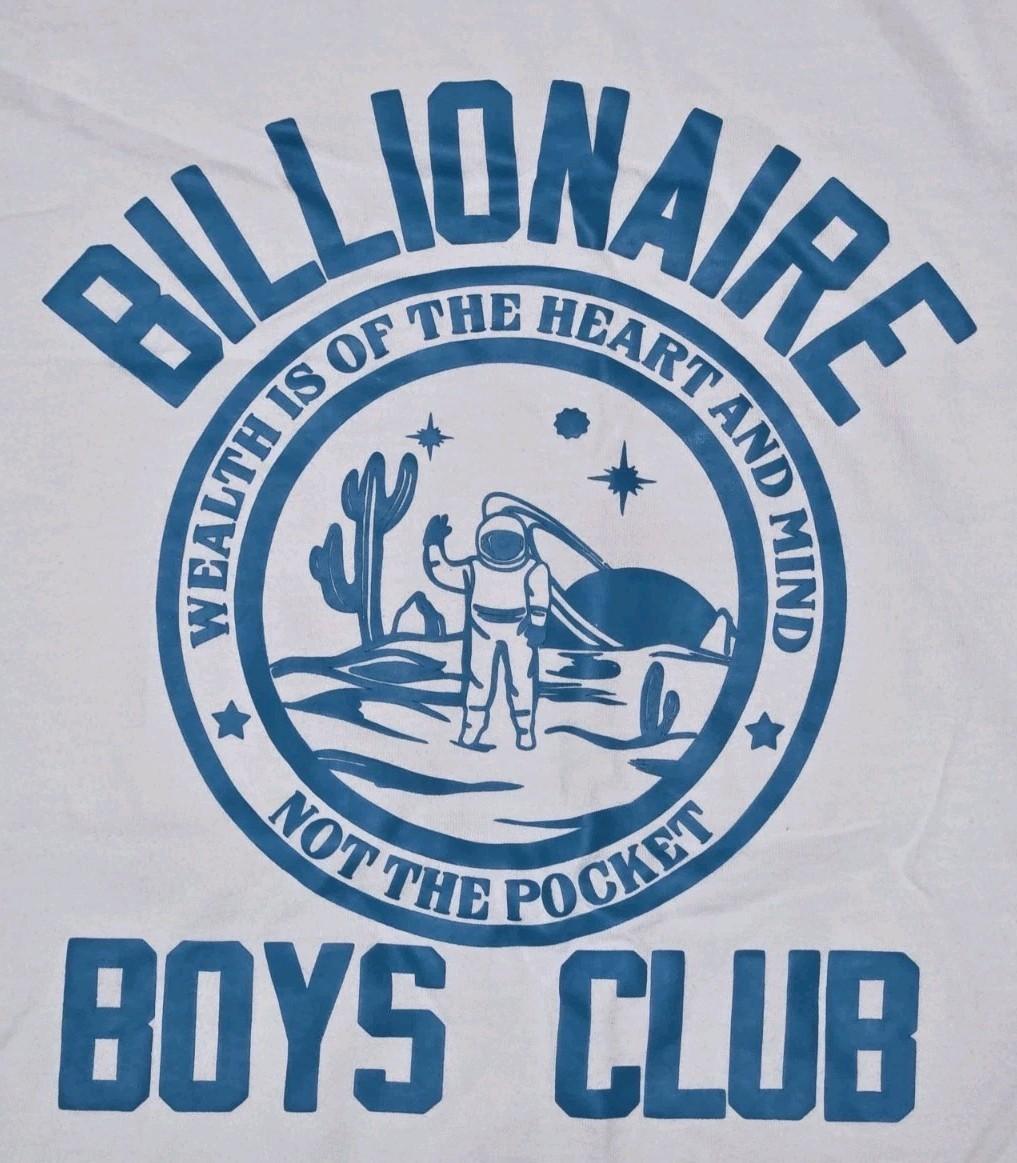Billionaire Boys Club Сердце и Разум Мужская Средняя Белая Футболка Астронавт Унисекс XXXL