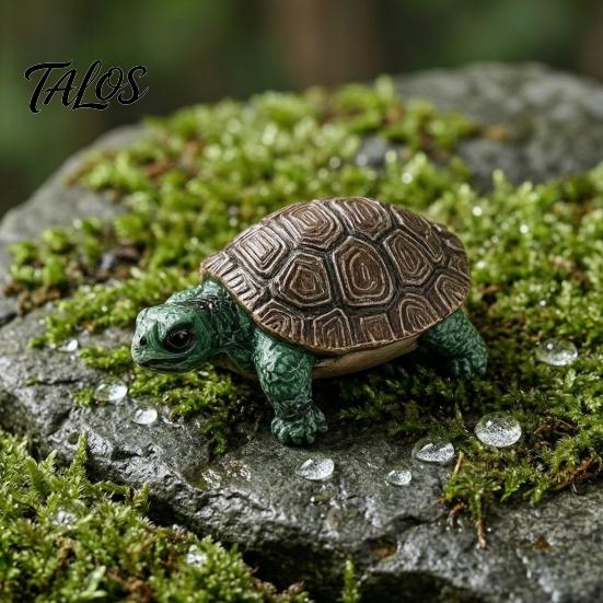 Turtle Figurines for Fish Tank Decor Cute Climbing Flower Pot Huggers, Resin Animal Planter Waterproof Garden Edges, Decorative Ornaments Indoor