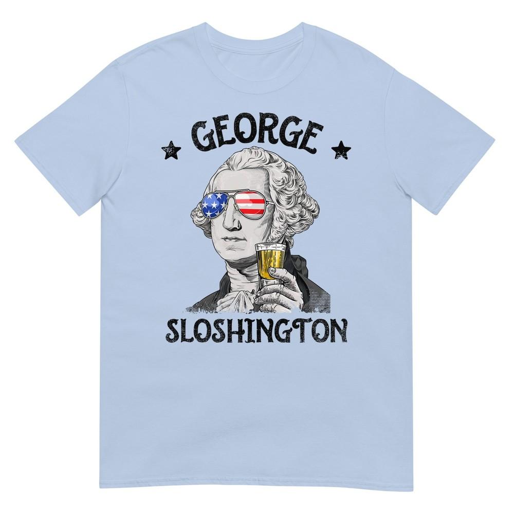 George Sloshington Washington 4th Of July Unisex Unisex Usa Flag TShirt S