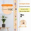 Children's Room 2m Self-Adhesive Height Chart Stickers - Cartoon Design for Baby Measurement & Wall Decoration