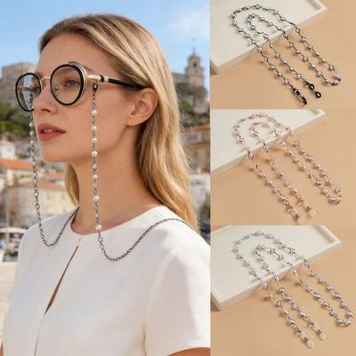 Pearl Sunglass Chain Hanging Cord Glasses Chain Trendy Mask Strap  Outside Casual