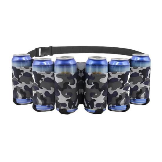 1/2Pcs Beer Belt Adjustable 6 Pack Beer Soda Can Holster Men Women Outdoor Camping Hiking Picnic Party Beer Bottle Holder Drinking Accessories