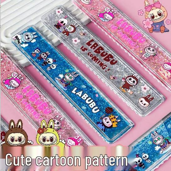Creative Cartoon Star Sand Flow Ruler - 20cm Cute Student Stationery 20cm