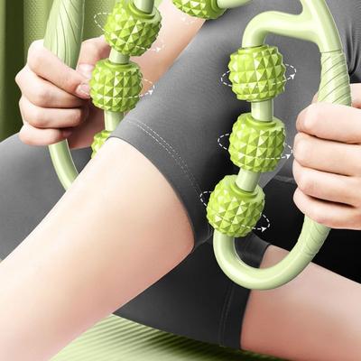 Circular Leg Squeezer Beauty Leg Squeezer Big Calf Massager Yoga Roller Squeezer Muscle Relaxation Nine-wheeled Leg Massager