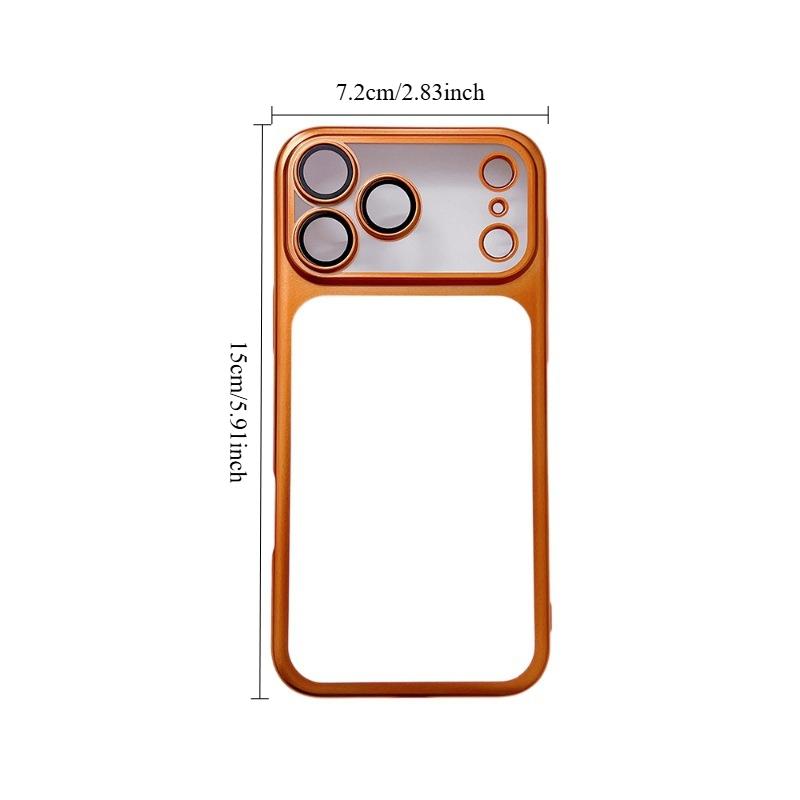 1PC Vibrant orange matte texture mobile phone case, suitable for iPhone 17 series