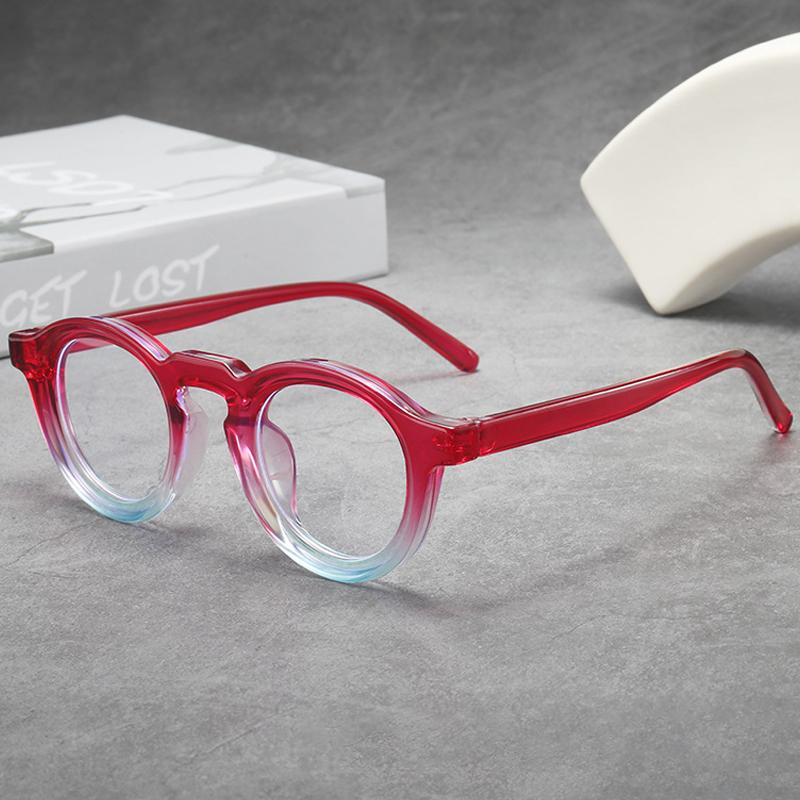  Classic Retro Glasses Frame Men Women Ultralight Round Small Frame Anti Blue Light Transparent Lens Eyeglasses