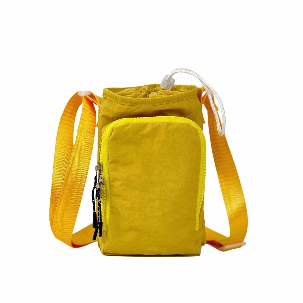 

Быстросохнущая сумка-переноска для бутылки с водой с плечевым ремнем, сумка-слинг для бутылки с водой, чехол для ходьбы жёлтый