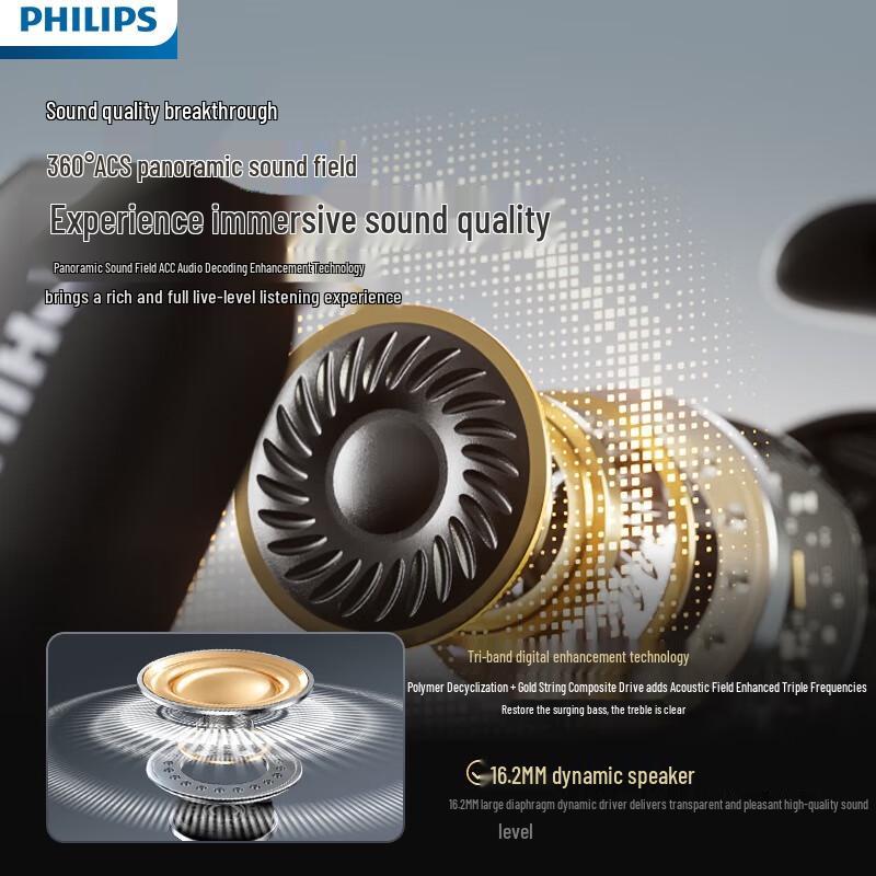 Philips TAT2739 Open-Ear Sports Bluetooth Earbuds