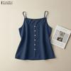 ZANZEA Womens Summer Sleeveless Straps Vest Camisoles
