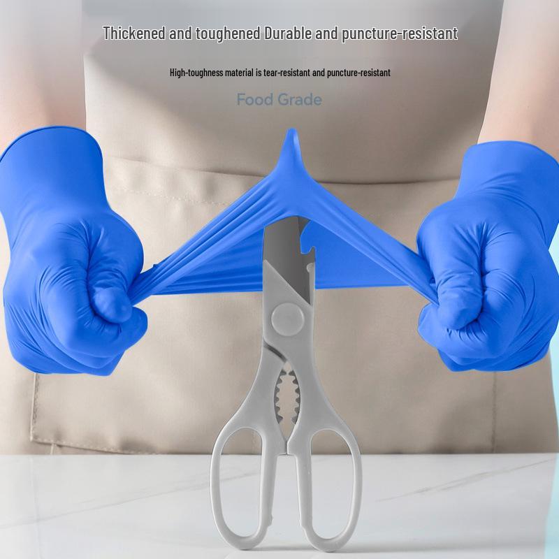 Disposable Extended Nitrile Gloves for Durable Oil-Proof Dishwashing, Cleaning, and Housework.