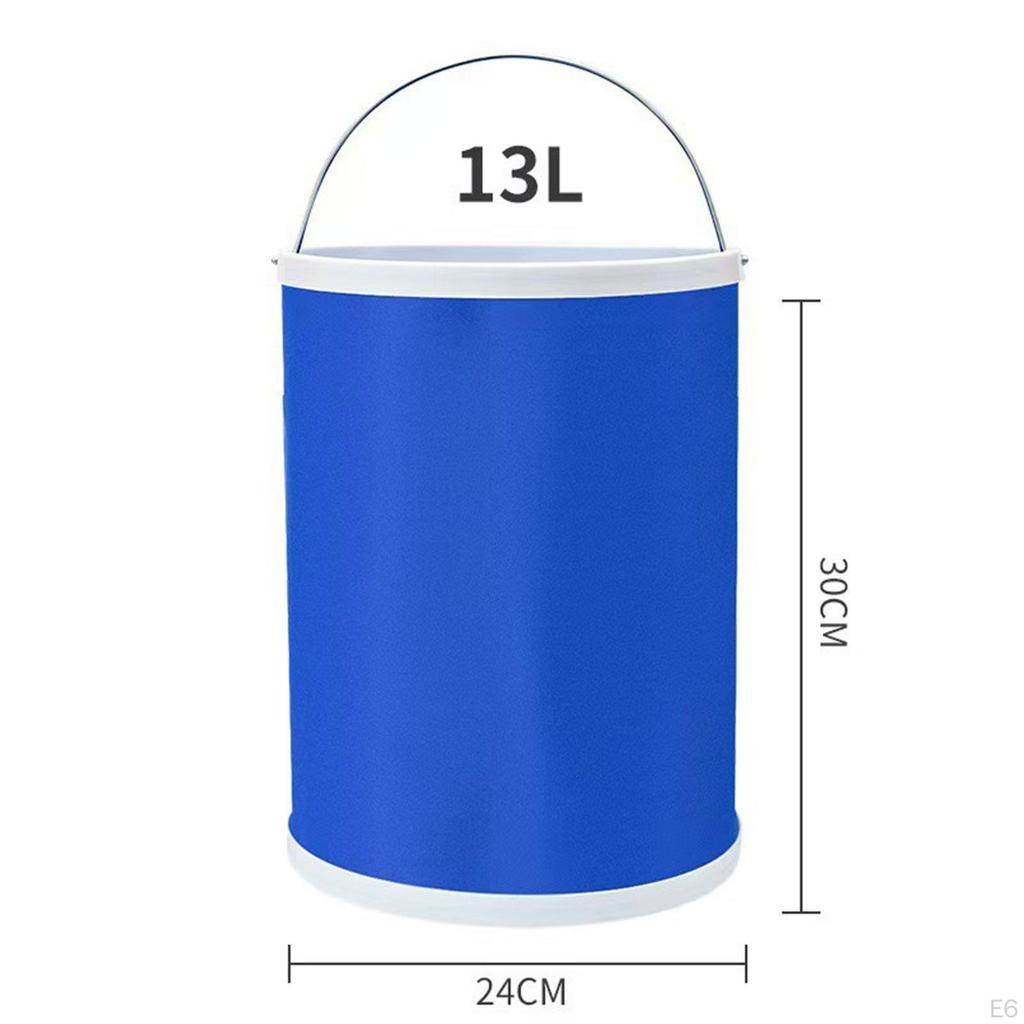 Foldable Water Bucket Fishing Multipurpose Practical Portable Oxford Cloth for Home