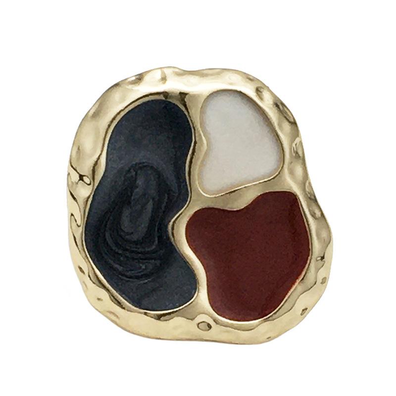 10PCS Of National Style Enamel Colorful Metal Buttons Burnt Blue Palace Oil Square Flower Clothing Button