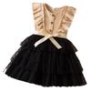Girls Fashion Dress Summer Children Polka Dot Gauze Princess Dress Multi-layer Gauze Cake Dress
