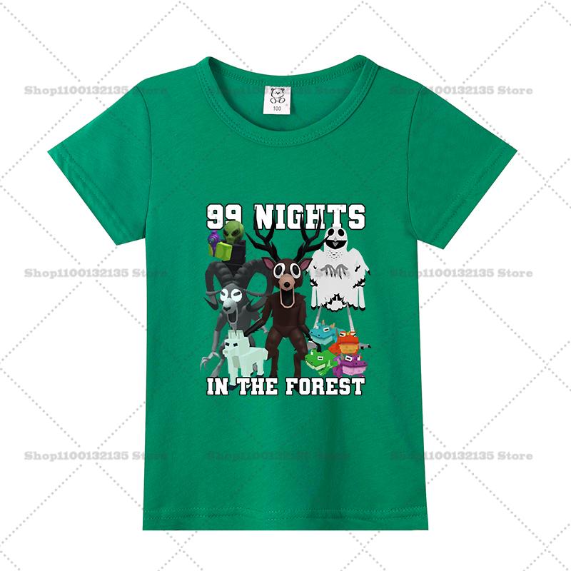 Game 99 Nights in The Forest Boys Girls T-Shirt Printed Cotton Children's Short Sleeve Casual Baby Short Sleeve Top T-Shirt Gift