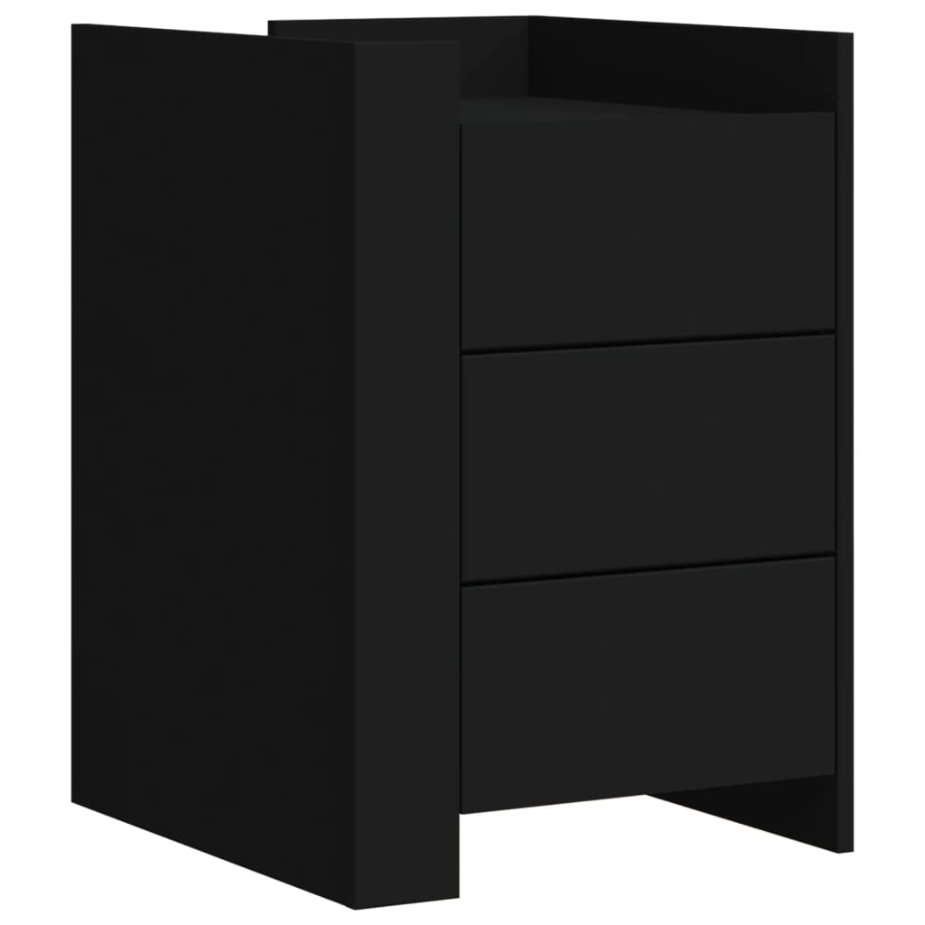 Nightstand Black 45x50x65 cm Particleboard