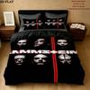 Rammstein Bettwäsche Steppbett Set Bettbezug Kissenbezug Heimdekoration Geburtstagsgeschenk (1 Bettbezug + 2 Kissenbezüge, ohne Füllung)