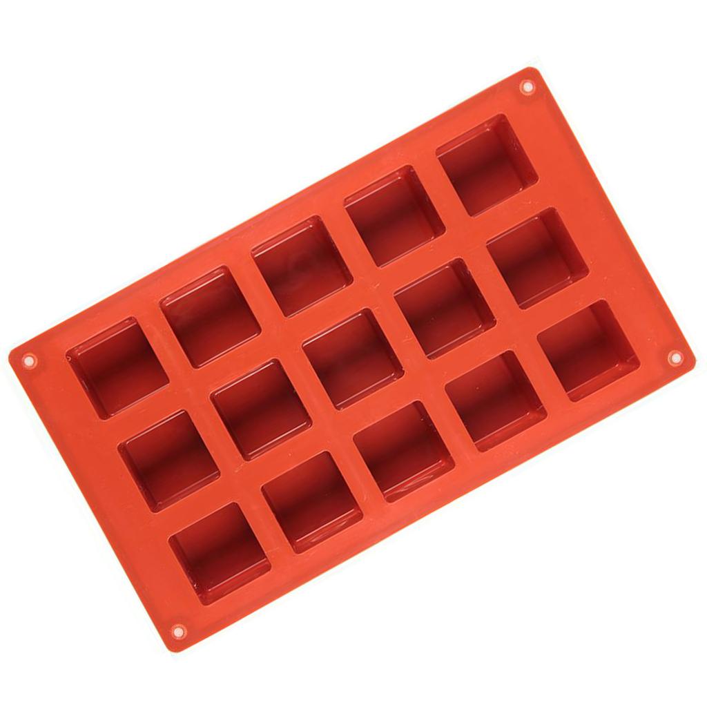 15 Cavity Square Silicone Mold Making Mousses Cake Mold Decorating Baking Tool for Making Chocolate Fondant Dessert