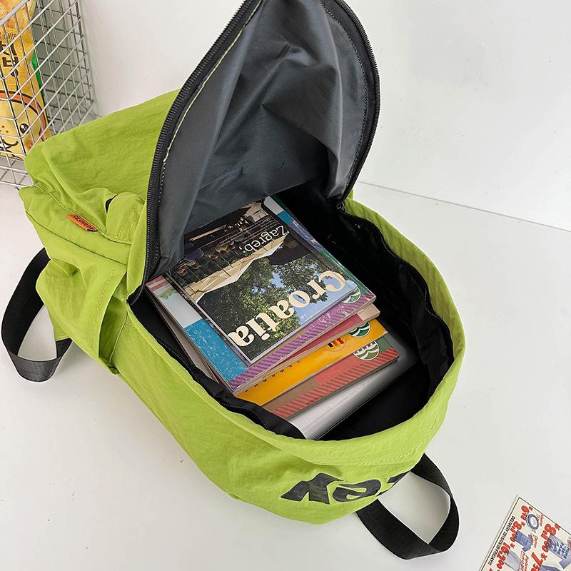 Junior High School Student Schoolbag, Female College Student Letter Backpack, Large-capacity and Versatile Backpack