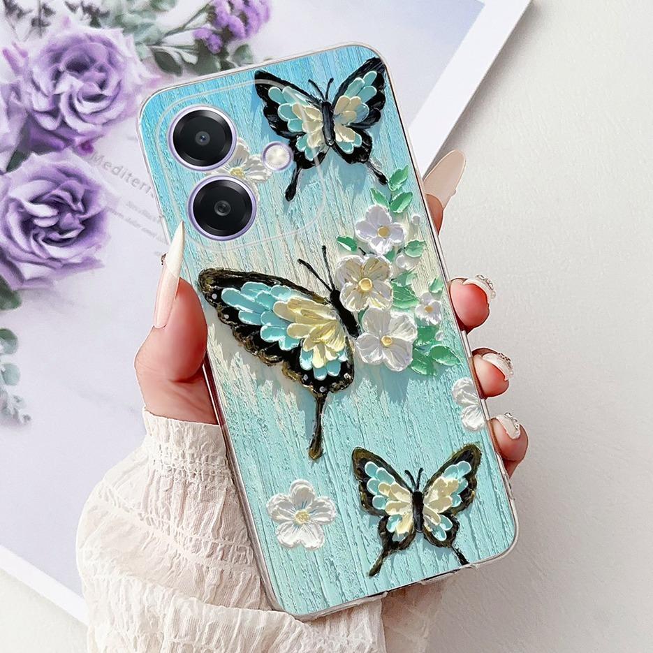 For Oppo A3 A3x 4G Case CPH2641 Luxury Fashion Painted Cover Clear Silicone Phone Case For Oppo A3x OppoA3 OppoA3x 4G Soft Shell
