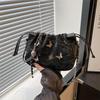 Borsa a Secchiello da Donna Metallica di Alta Gamma con Fiocco - Moda di Nicchia Autunno 2024 Stile Coulisse