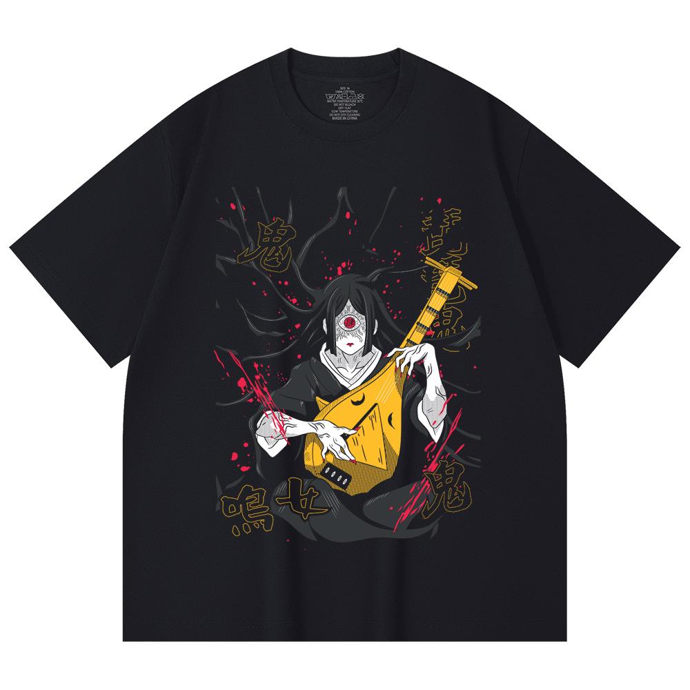 230 Gsm 100% Cotton Demon Slayer V54 Nakime Print Unisex Heavy Cotton T Shirt