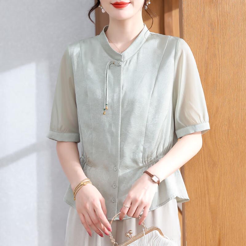 XUEXI Women s Elegant Short-Sleeve T-shirt Blouse 3XL
