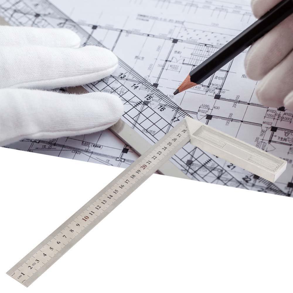 Stainless Steel 90 Degree Ruler L-Shaped Straightedge Ruler for Woodworking Measuring