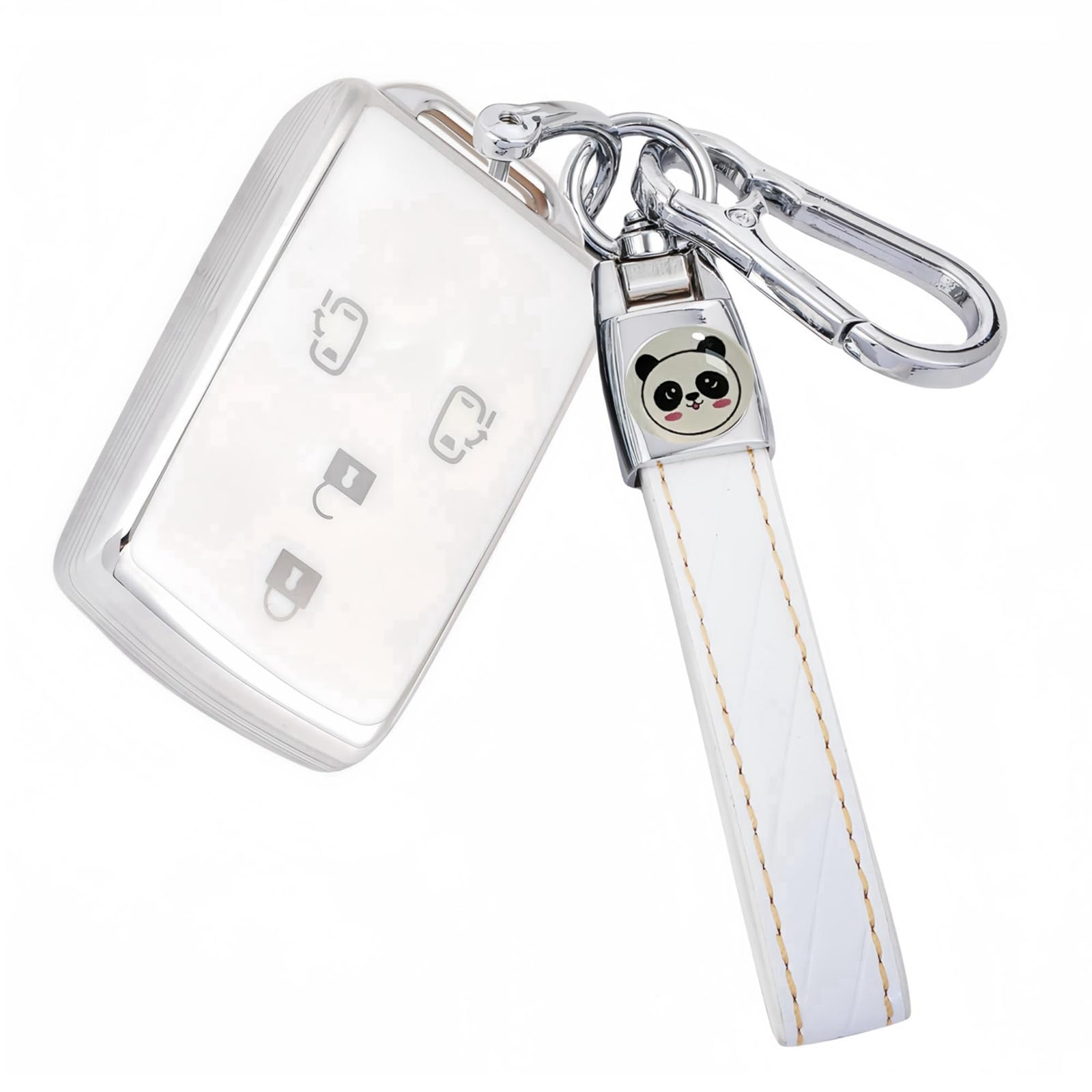 [ZANEKO] Tanto Key Case Compatible Daihatsu Tanto Custom Key Cover ZA-XMyb-08FT4j-SilverWhite белый