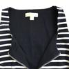 Michael Kors Half-Zip Sleeveless Spring Summer Dress Women M Black White Stripe cBH630(USED)