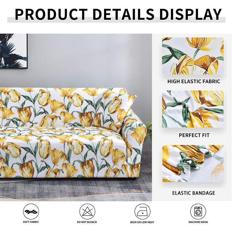 Stretch Sofa Covers for Living Room Anti Slip Soft Couch Cover, Washable Furniture Protector Elastic Bottom for Kids, Pets 1pc