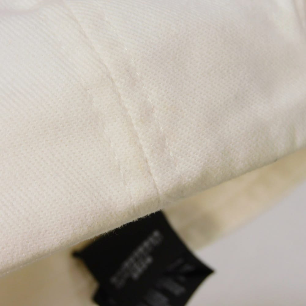 Used 11221 Logo Visor Cap 531588 410B2 9060 7919 L 23.2" Black Baseball Cap with Velcro and Cotton Fits White Men's