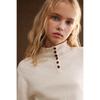 ELLE KIDS Girls' Winter Knit Stand Collar Pullover Base Shirt
