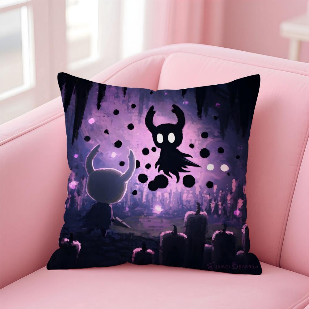 H-Hollow KnightS Cushion Cover Home & Car Multi-Scene Pillow Cover - Reversible, Soft & Durable for Daily Use