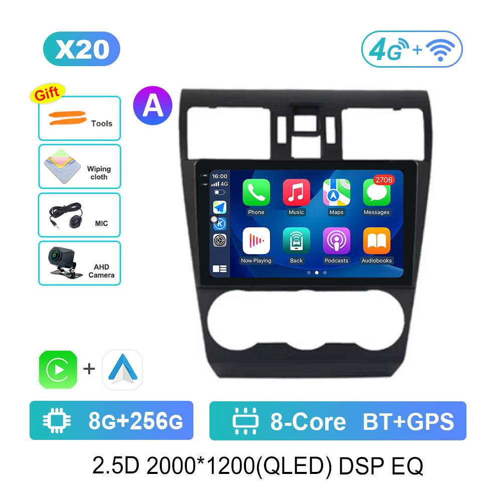 Android OS Navi GPS Car Radio Multimedia Player for Subaru Forester 4 SJ XV WRX 2012 - 2015 2018 DSP Stereo 4G QLED Screen WiFi