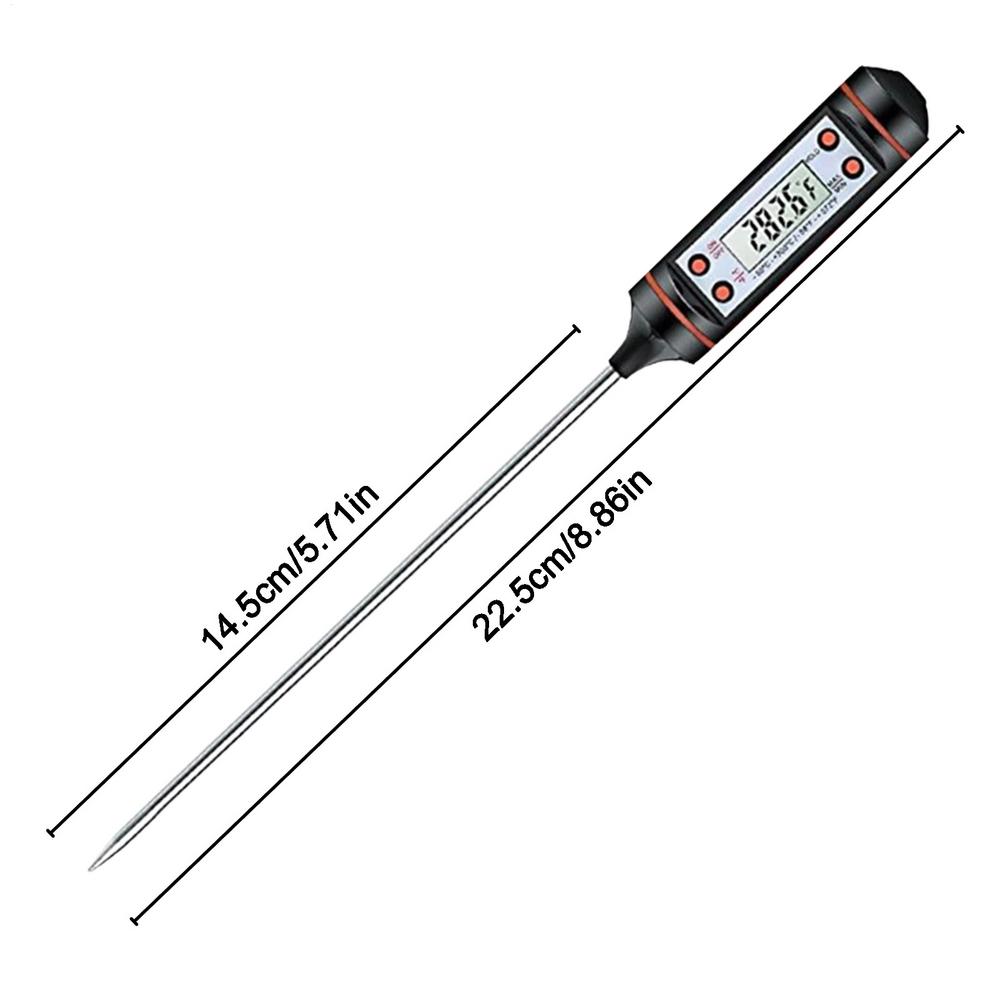 Electronic Food Thermometer LCD Display Kitchen Thermometer Digital Temperature Measuring Tool for Meat /Cooking /BBQ/Milk