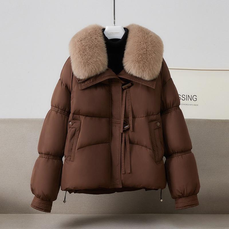 Big Fur Collar Cotton-padded Clothes Women's Winter New Fashion Wear Down Cotton-padded Jackets Trend