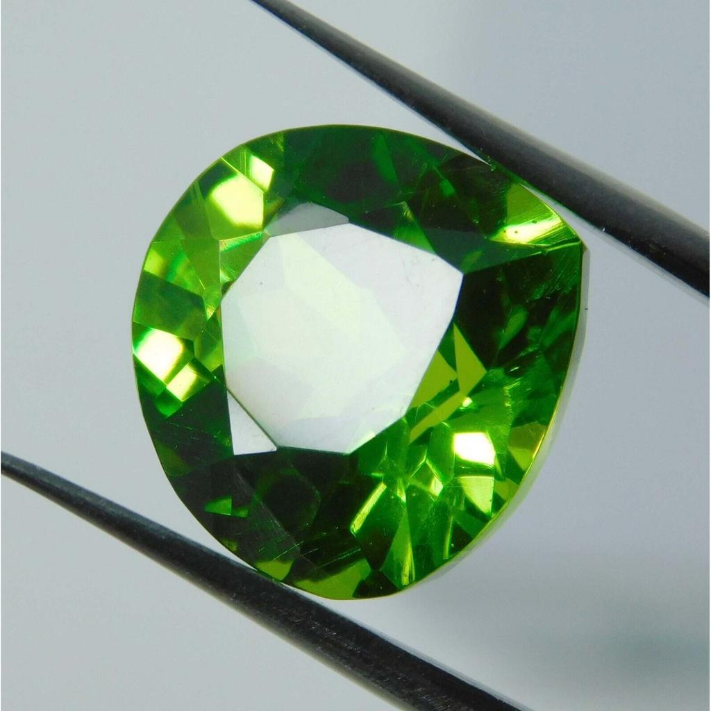 10.90 CT Natural Green PERIDOT Pear Cut Loose Gemstone Best Ring Size