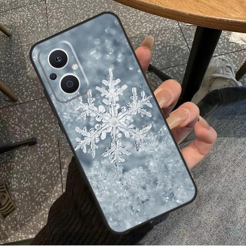 Snow Snowflake Winter For OPPO Reno 14 13 12 11 10 Pro 8T 11F 12F 13F 14F 7 8 Lite OPPO Find X8 X6 X5 Pro Case