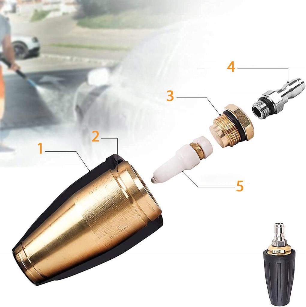 Rosfix Dysza Rotacyjna do Myjki Ciśnieniowej – Wzmocniona Budowa z Ceramiczną Wkładką | Max Ciśnienie 150 Bar | Kompatybilna z Lavor Vertigo 26