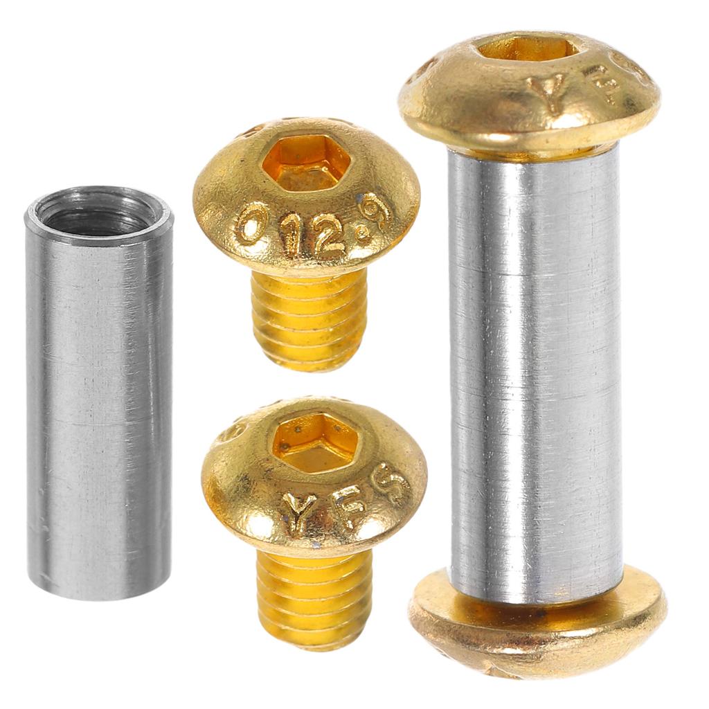 2pcs Brass Knife Handle Rivets Diy Repair Fasteners For Wooden Kitchen Knives Sturdy Fixing Bolts For Chef Knife Handles