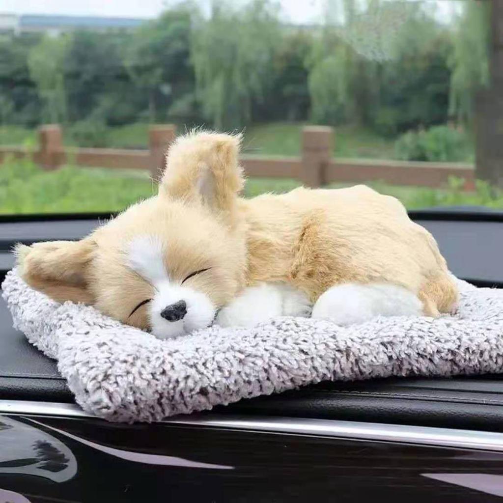 Car Dashboard Ornaments Decor Cute Simulation Plush Cats Dogs Toy Automobiles Decoration Interior Children Gift Auto Accessories
