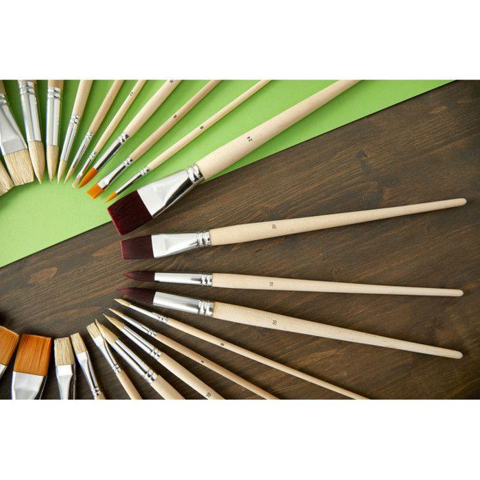 Brushes - Pébéo - Long Handle - Synthetic Fibers - Acrylic and Oil