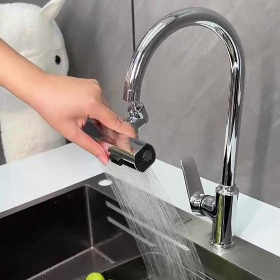 Faucet Extender Attachment 360 Degree Rotating Waterfall Faucet No Splashes Versatile Rotating Nozzle Adapter